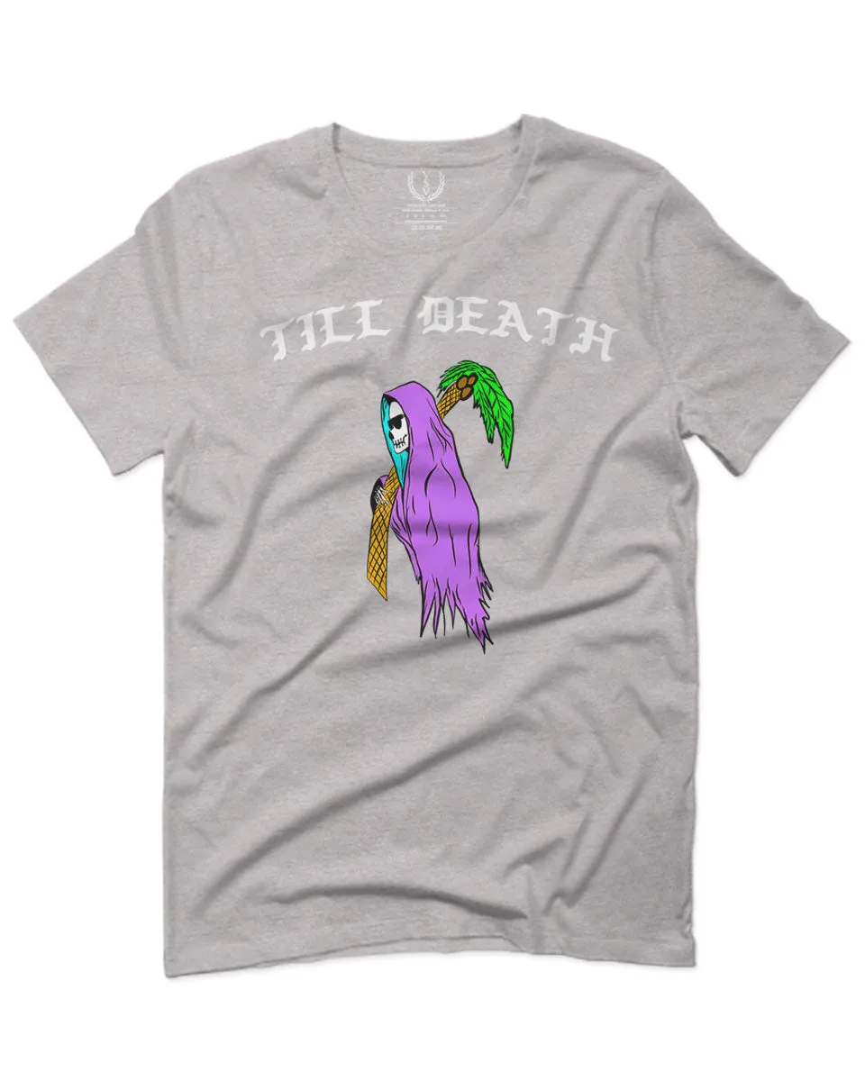 Front Good Vibe Summer Palm Graphic Til Death Cool Bones Surf Society For men T Shirt