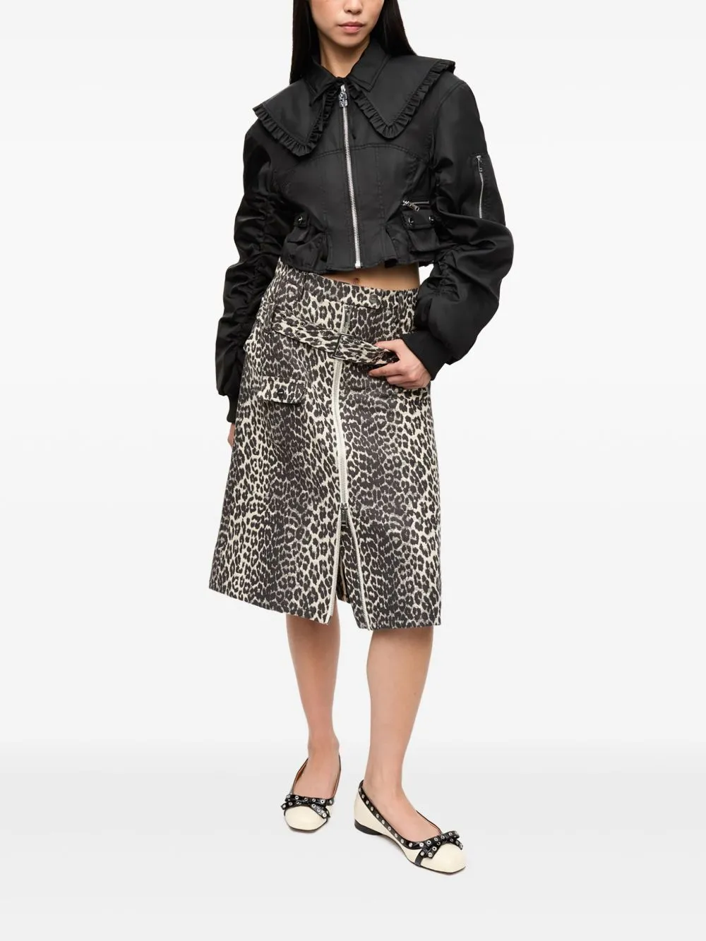 GANNI Coats Black