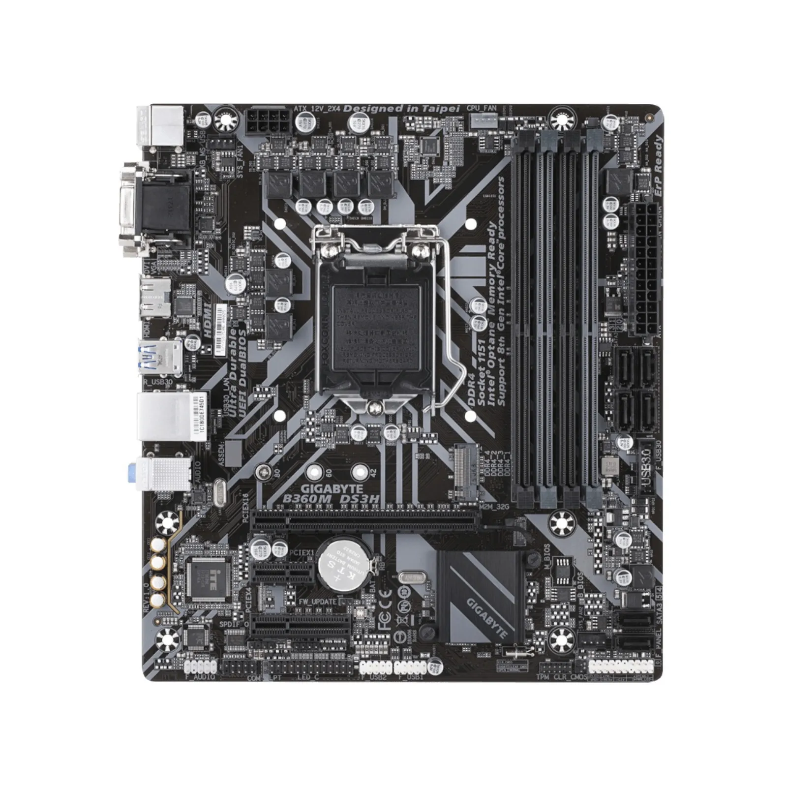 Gigabyte Tarjeta Madre Micro Atx B360 M Ds3 H, S 115