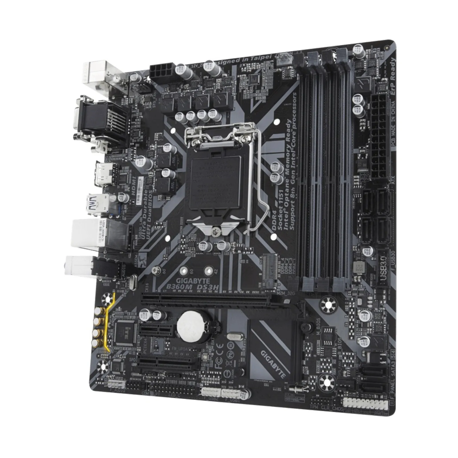 Gigabyte Tarjeta Madre Micro Atx B360 M Ds3 H, S 115