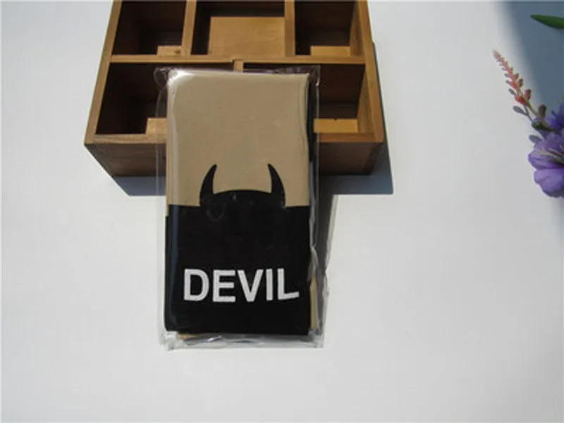 Girl's Kids Splice Thick Baby Devil Cat Elastic Waist Tight Cotton Velvet Stocking Knitted Stitching Pantyhose T0192