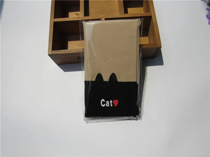 Girl's Kids Splice Thick Baby Devil Cat Elastic Waist Tight Cotton Velvet Stocking Knitted Stitching Pantyhose T0192