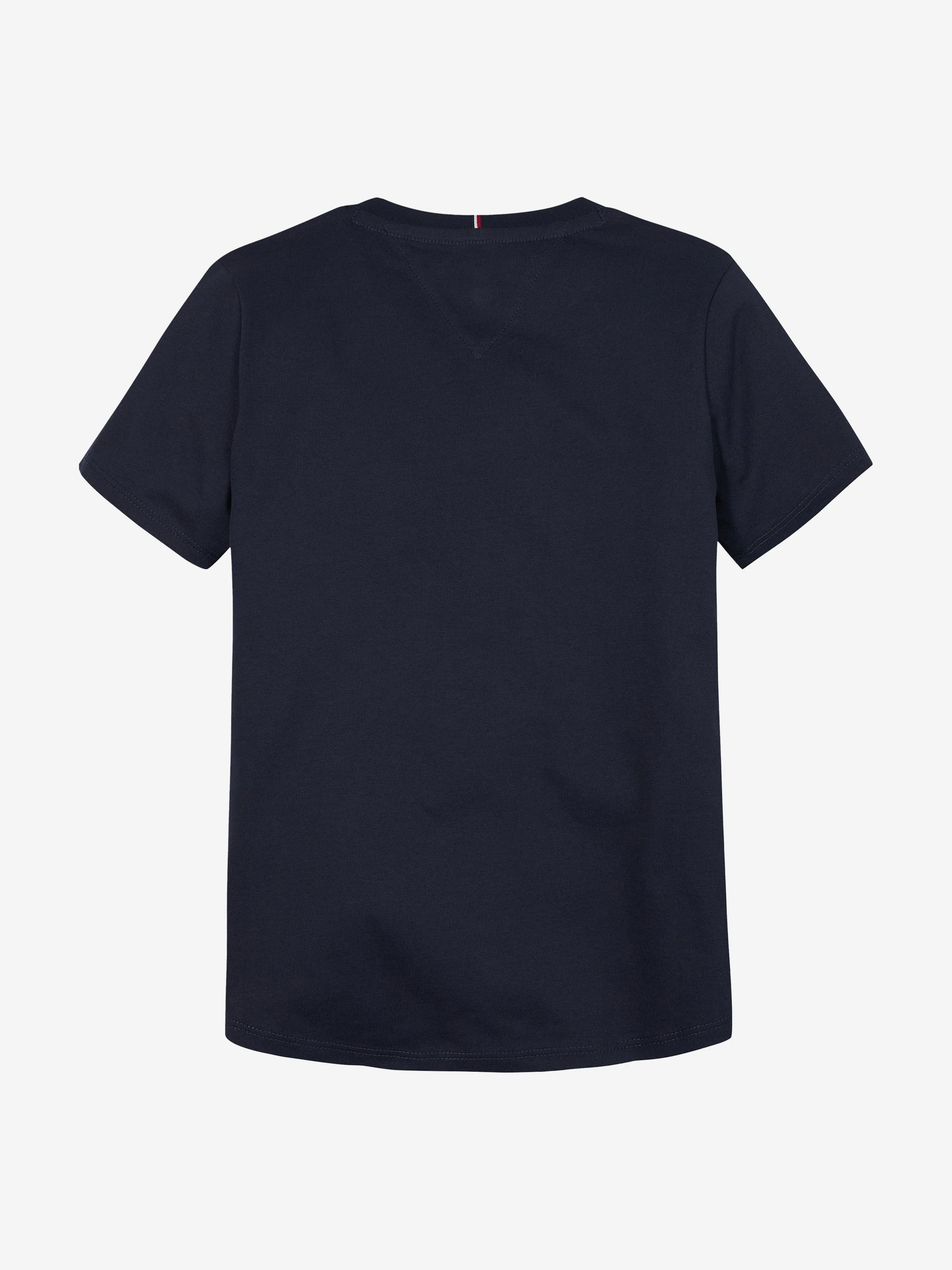 Girls Script Logo Slim T-Shirt in Navy