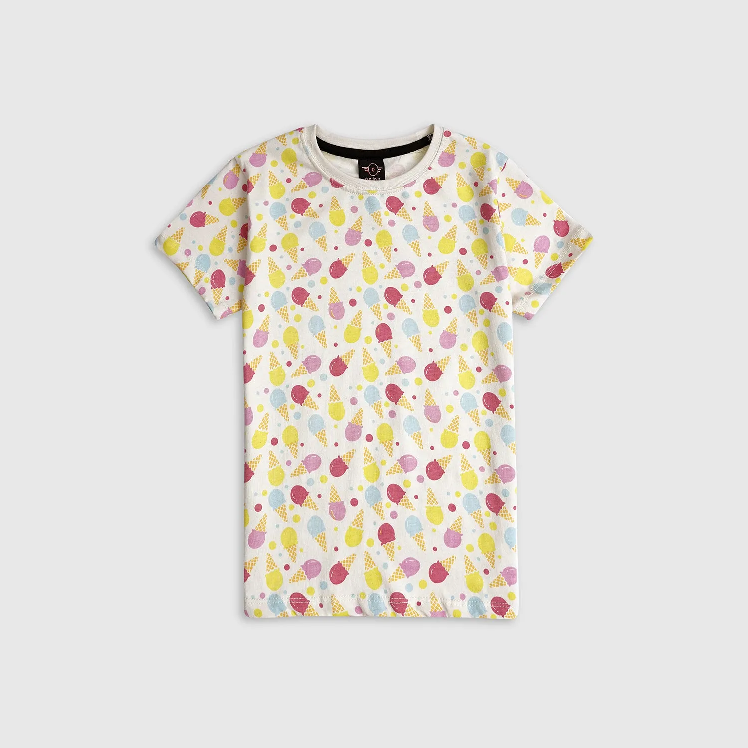 Girls Soft Cotton All Over Printed 2 Piece Suit