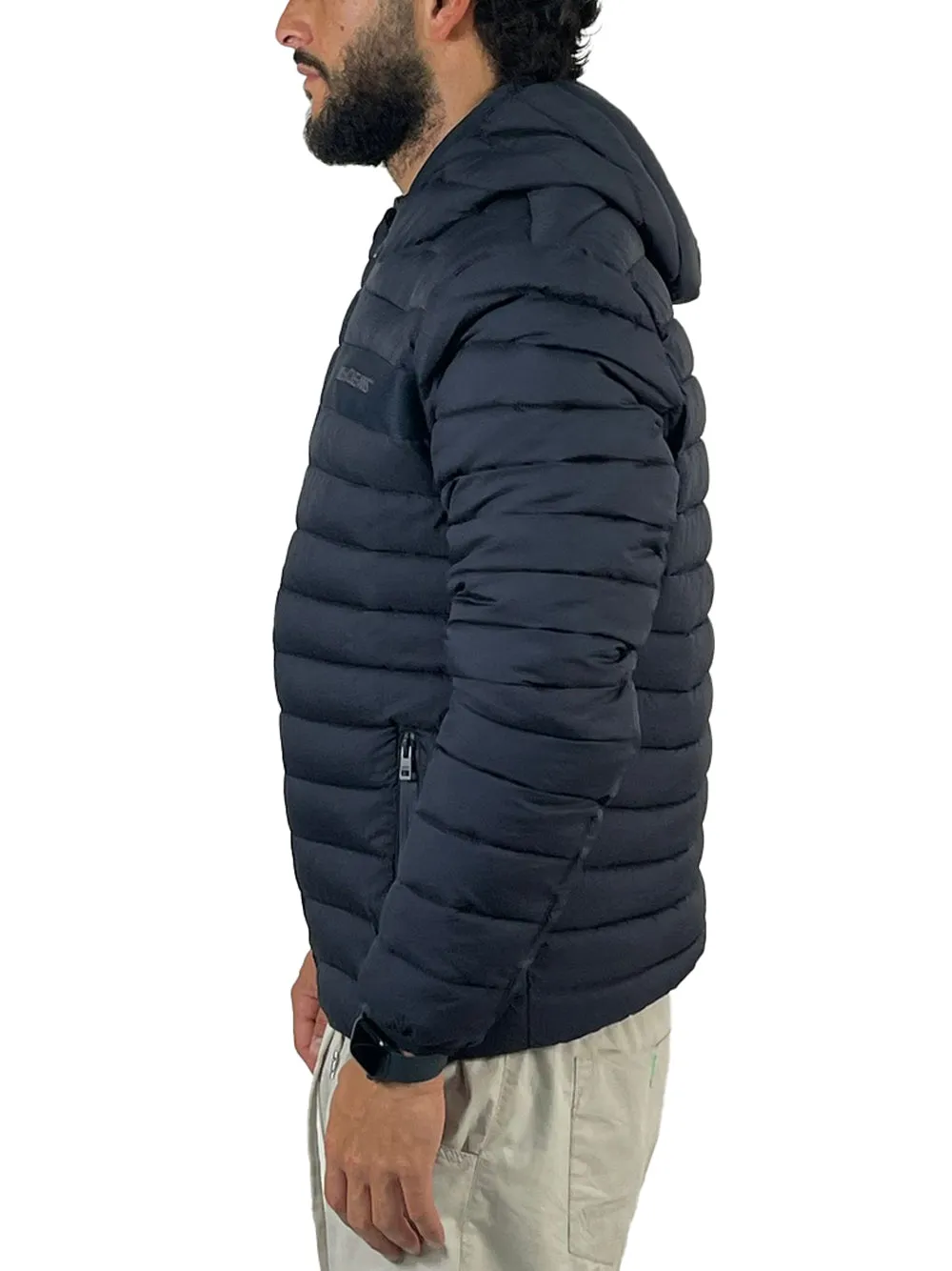 Giubbotto Con Cappuccio Light Jeans - Dark Blue