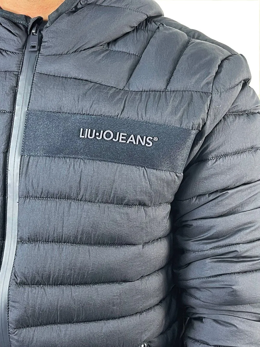 Giubbotto Con Cappuccio Light Jeans - Dark Blue