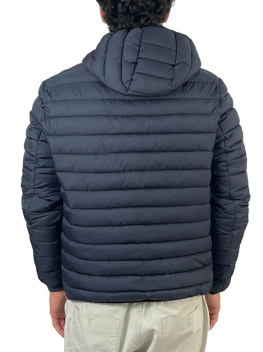 Giubbotto Con Cappuccio Light Jeans - Dark Blue