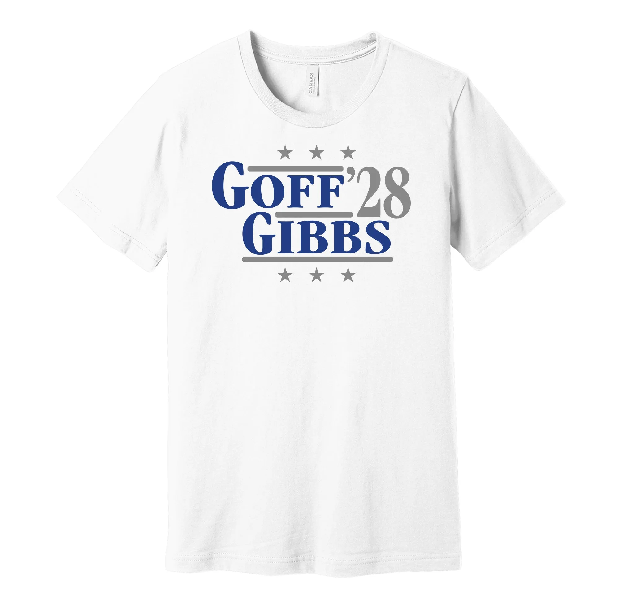 Goff & Gibbs '28 - Detroit Football Legends Political Campaign Parody T-Shirt - Hyper Than Hype Shirts
