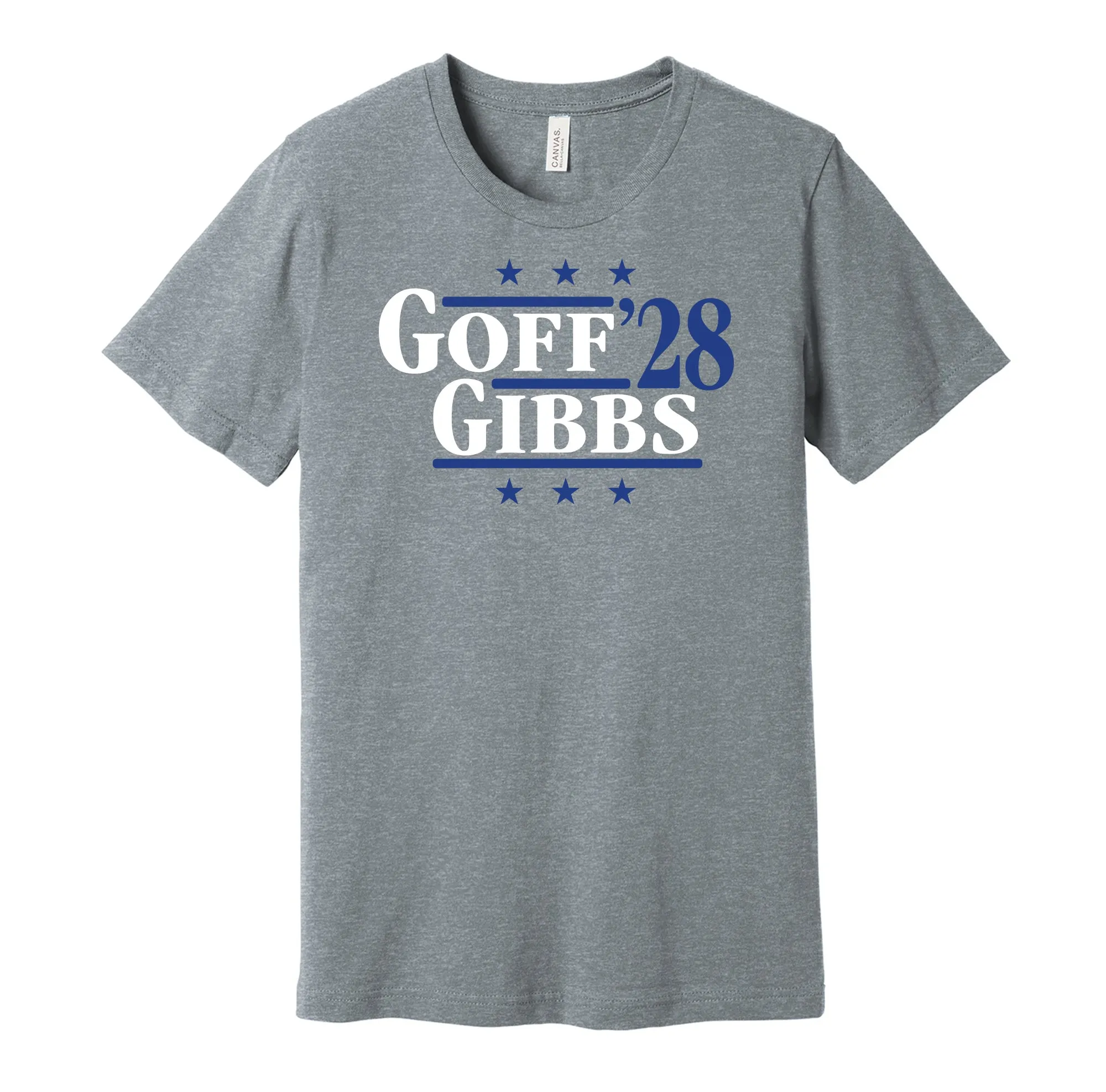 Goff & Gibbs '28 - Detroit Football Legends Political Campaign Parody T-Shirt - Hyper Than Hype Shirts