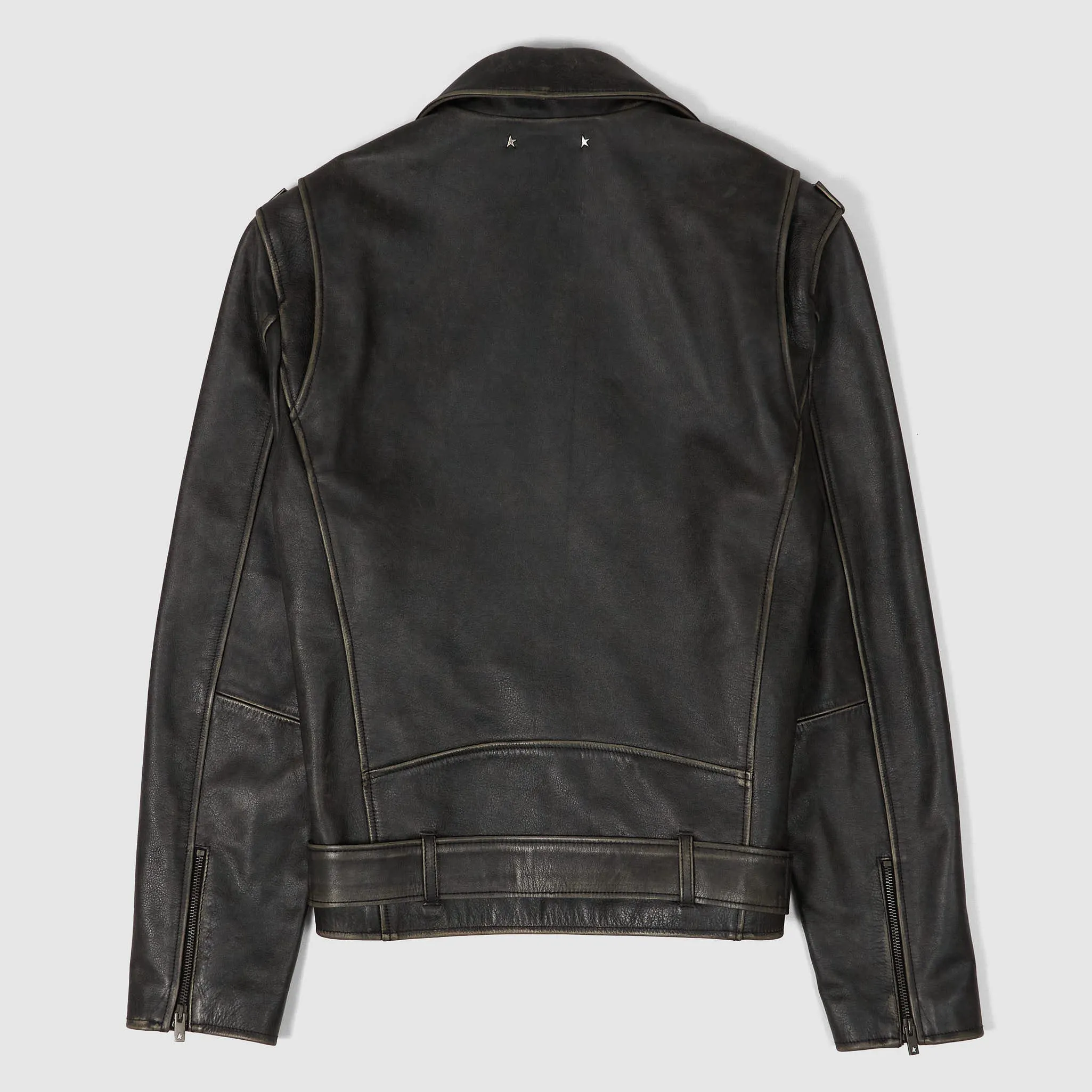 Golden Goose Distressed Bull Leather Jacket  Ladies/ Men