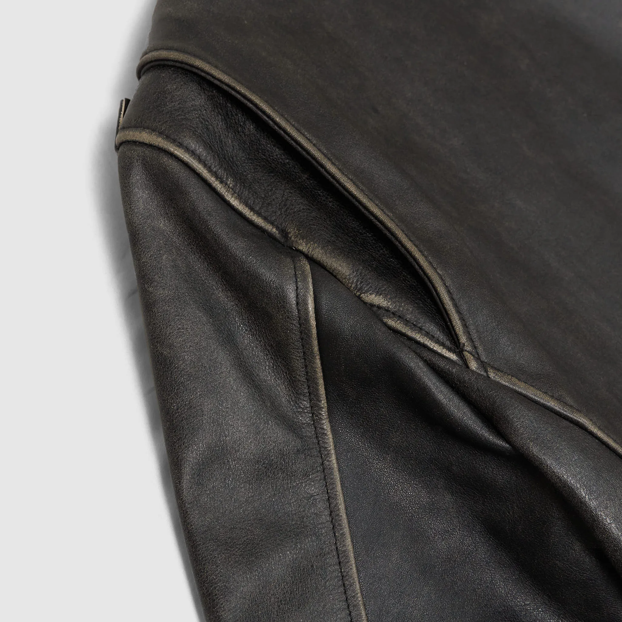 Golden Goose Distressed Bull Leather Jacket  Ladies/ Men