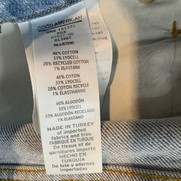 Good American Light Wash Denim Jeans Women’s 18 High Rise