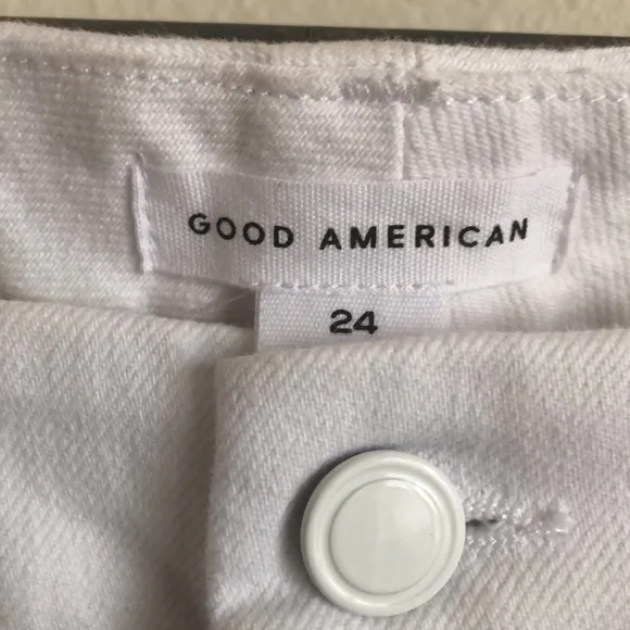 Good American White Good Legs Straight Jeans High Rise