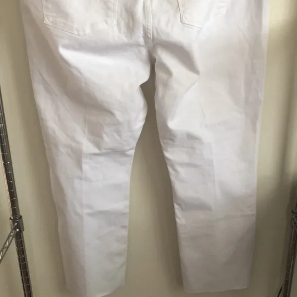 Good American White Good Legs Straight Jeans High Rise
