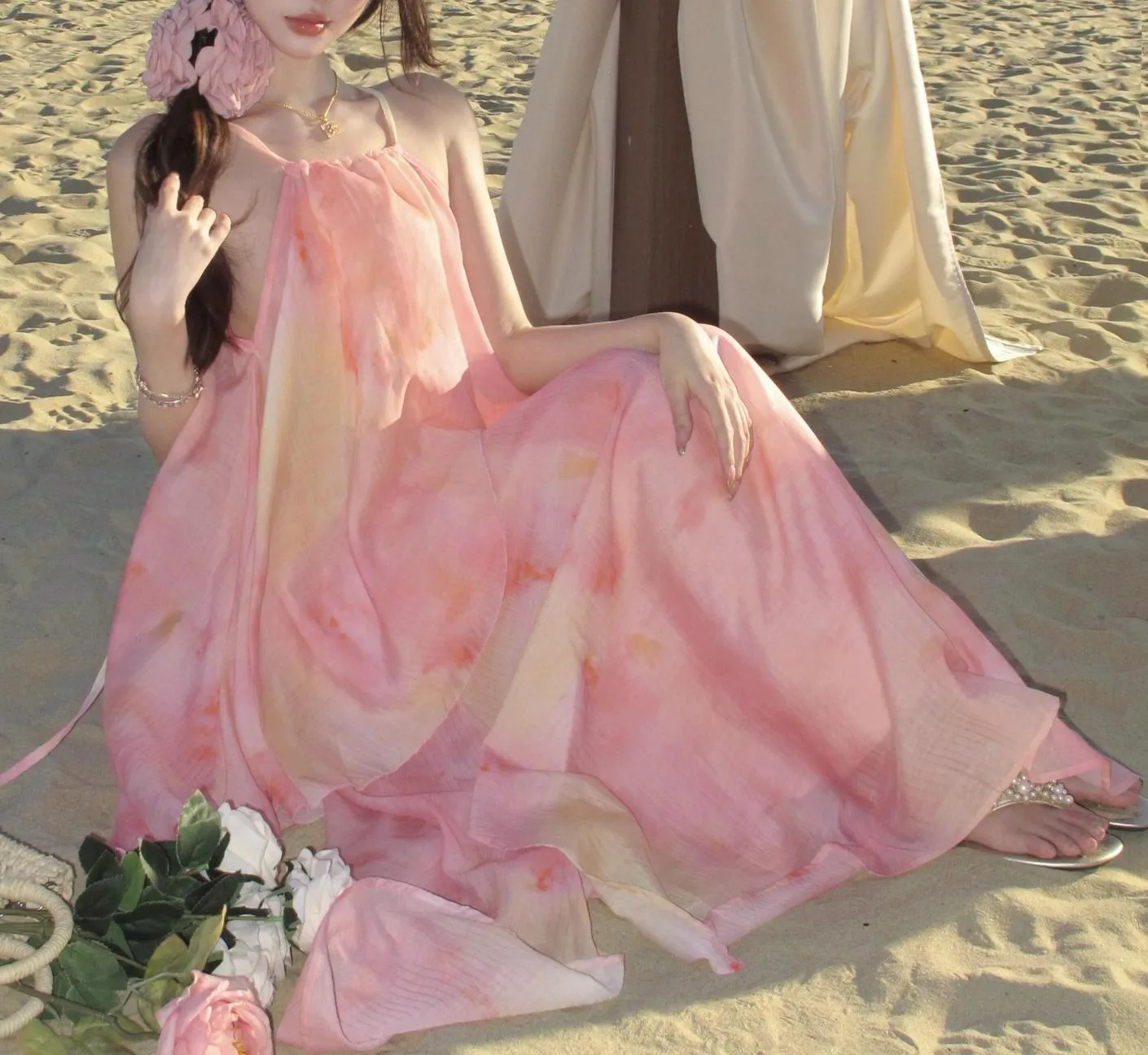 Graceful Women's Strappy Dress for Effortless Vacation Style