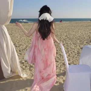 Graceful Women's Strappy Dress for Effortless Vacation Style