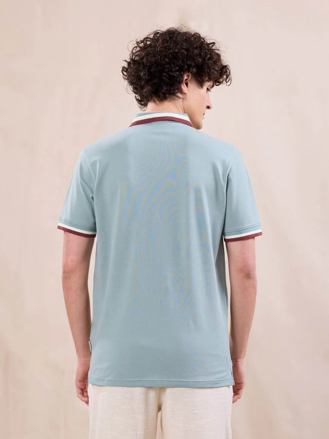 Green Jacquard Cotton Polo T-Shirt