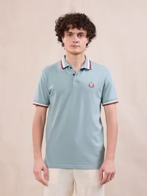 Green Jacquard Cotton Polo T-Shirt
