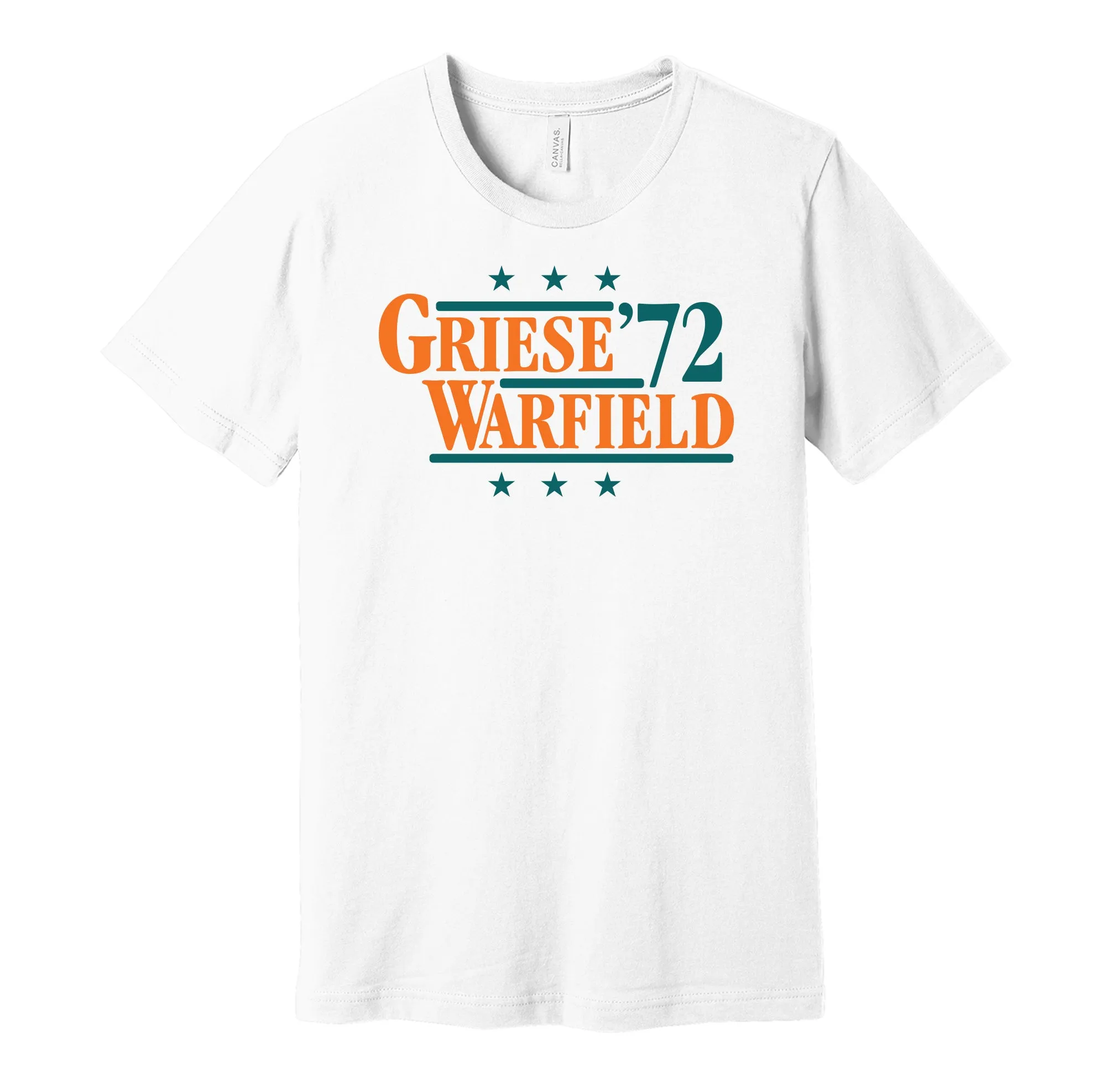 Griese & Warfield '72 - Miami Football Legends Political Campaign Parody T-Shirt - Hyper Than Hype Shirts