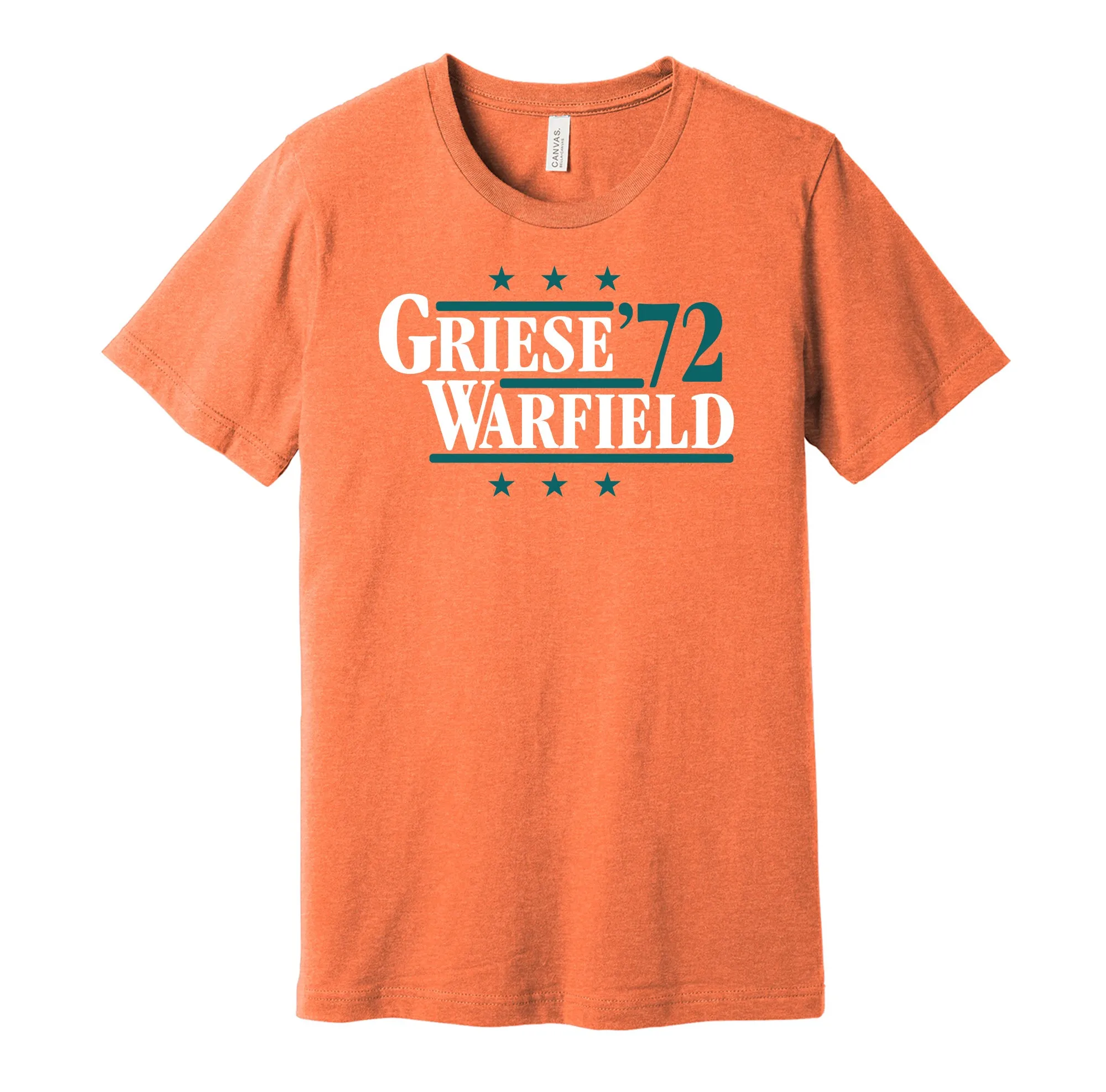 Griese & Warfield '72 - Miami Football Legends Political Campaign Parody T-Shirt - Hyper Than Hype Shirts