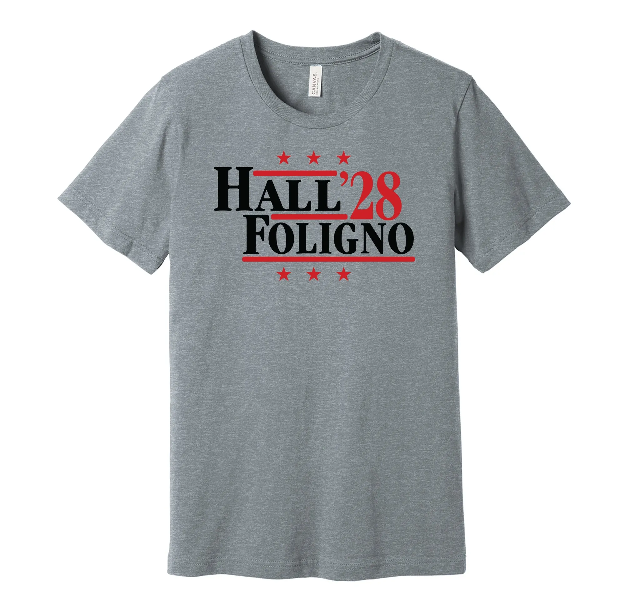 Hall & Foligno '28 - Chicago Hockey Political Campaign Parody T-Shirt - Hyper Than Hype Shirts