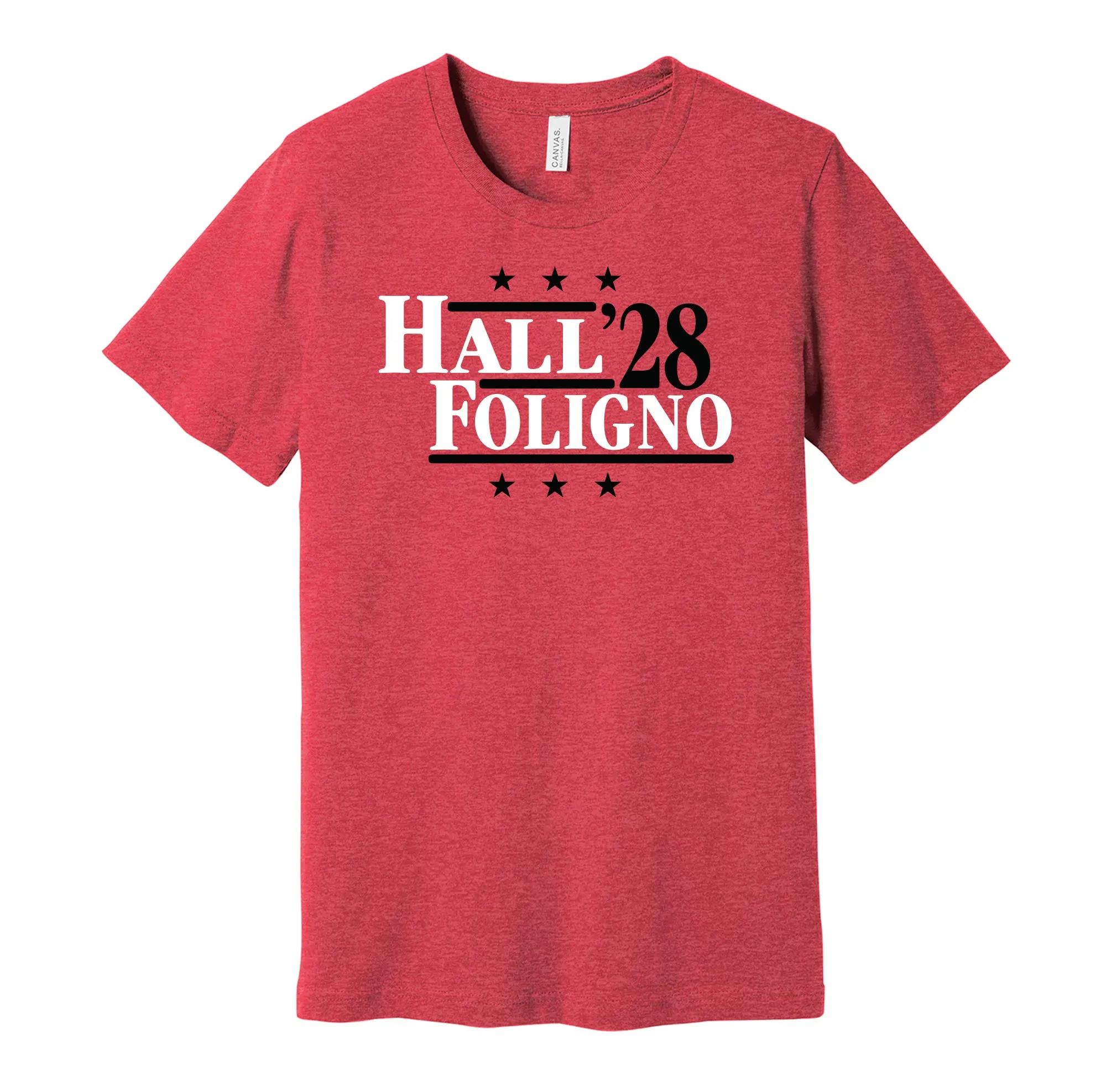 Hall & Foligno '28 - Chicago Hockey Political Campaign Parody T-Shirt - Hyper Than Hype Shirts