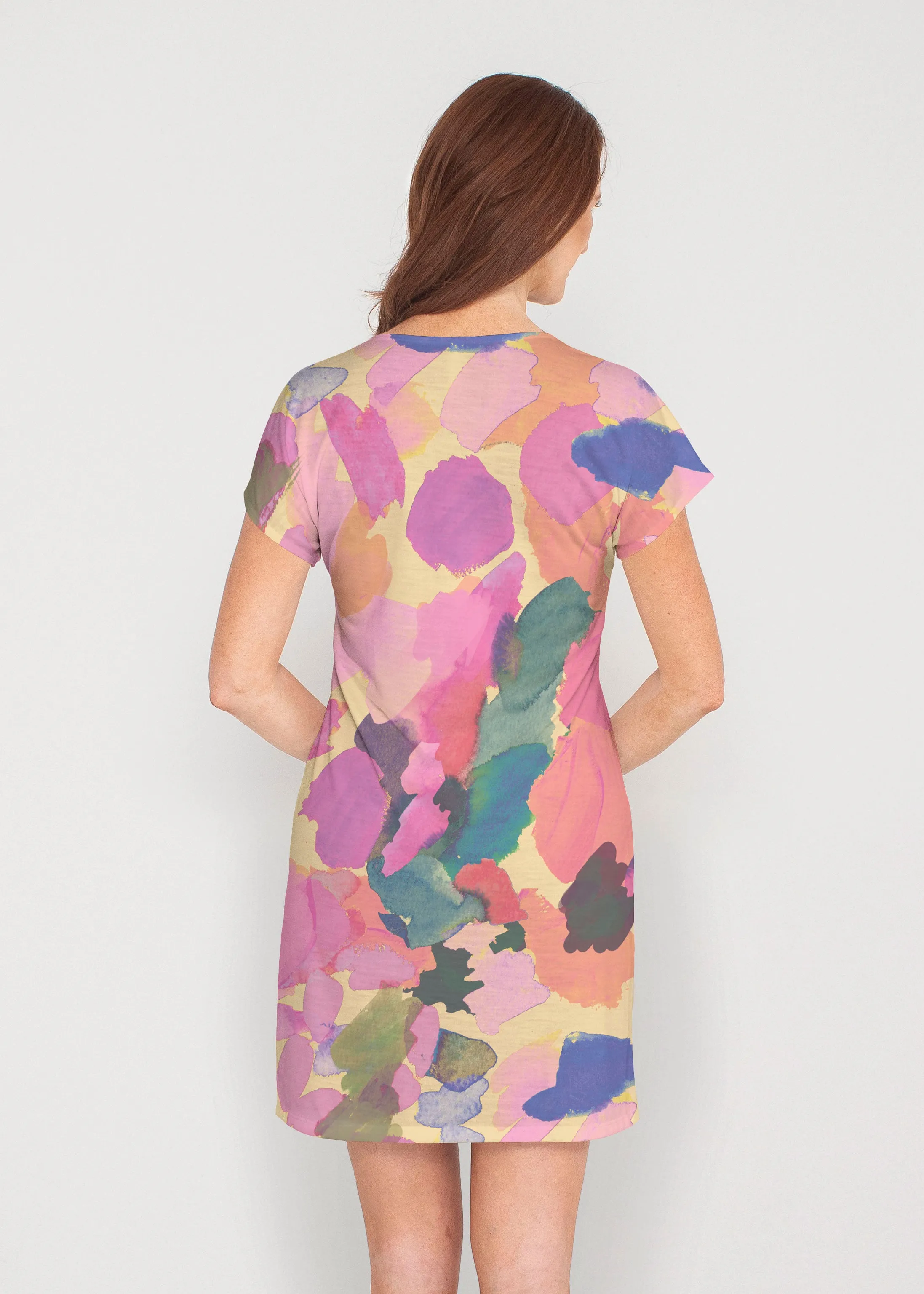 Hopscotch (17269) ~ French Terry Short Sleeve Crew Dress
