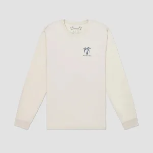 Hurley Everyday Checker Palm Longsleeve T-Shirt Bone
