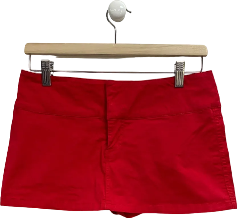 I.AM.GIA Red High Waisted Shorts UK S