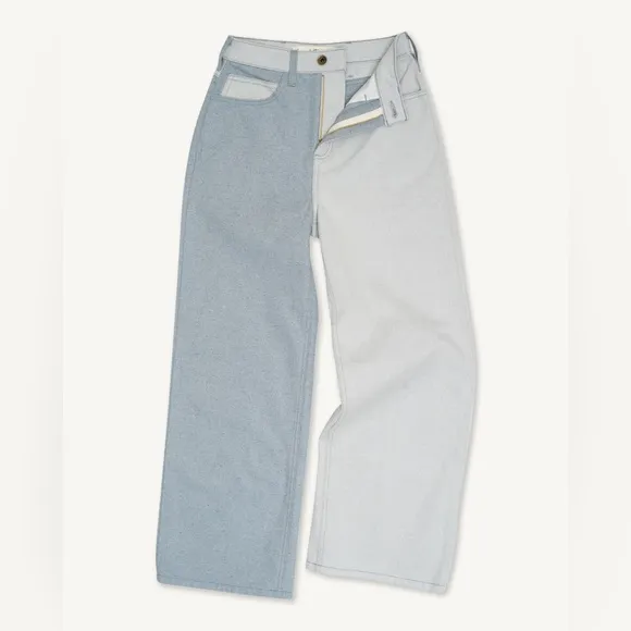 Imperfects 523L Pant in Mismatched Post‎ Consumer Denim Jeans 26