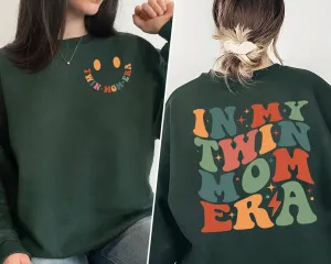 In My Twin Mom Era Sweatshirt, In My Mom Era Crewneck, Twin Mom Shirt, Twin Mom Club, Twin Mama Shirt, New Mom Gift,Expecting Mom Gift