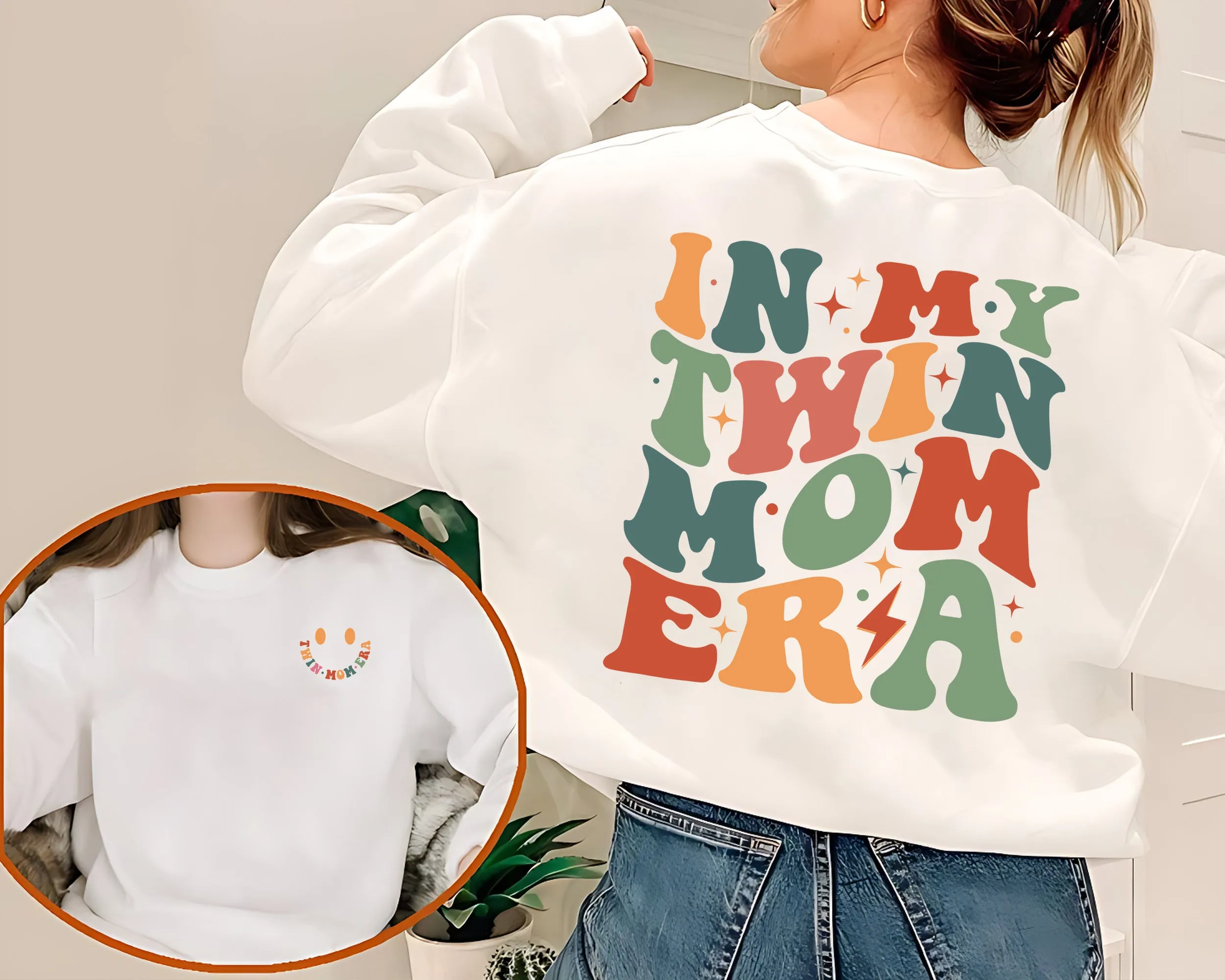 In My Twin Mom Era Sweatshirt, In My Mom Era Crewneck, Twin Mom Shirt, Twin Mom Club, Twin Mama Shirt, New Mom Gift,Expecting Mom Gift