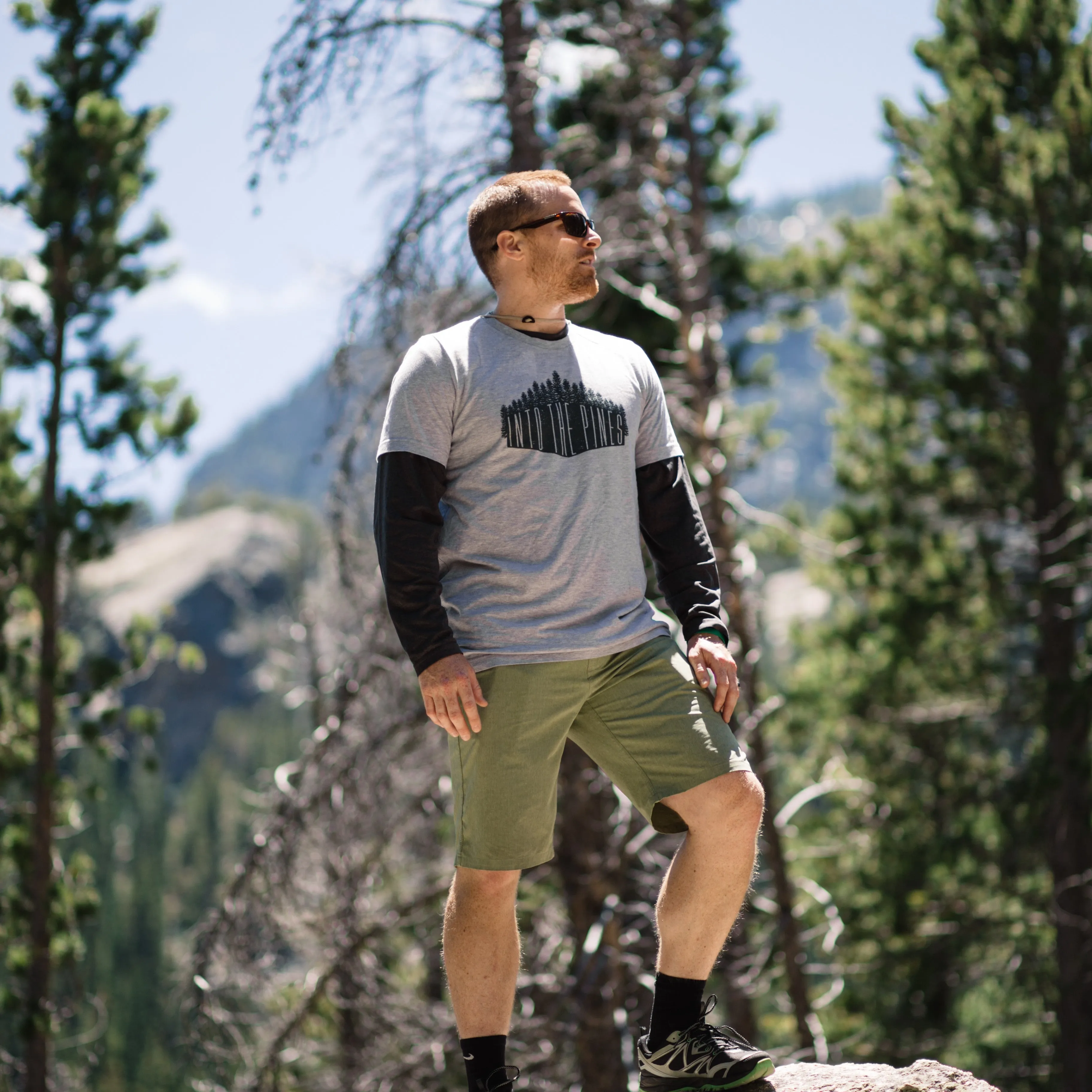 Into The Pines Tee | Heather Grey