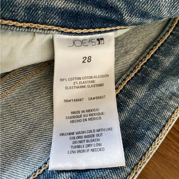 Joes Jeans Womens 28‎ Straight leg Distressed Light wash