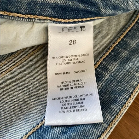 Joes Jeans Womens 28‎ Straight leg Distressed Light wash
