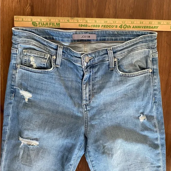 Joes Jeans Womens 28‎ Straight leg Distressed Light wash