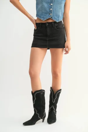 Just USA Denim Skort - Black