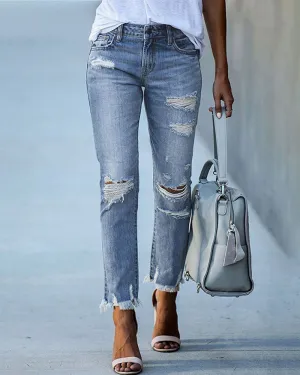 Kaya | Worn Skinny Jeans | Modern Style | Stretch Blend