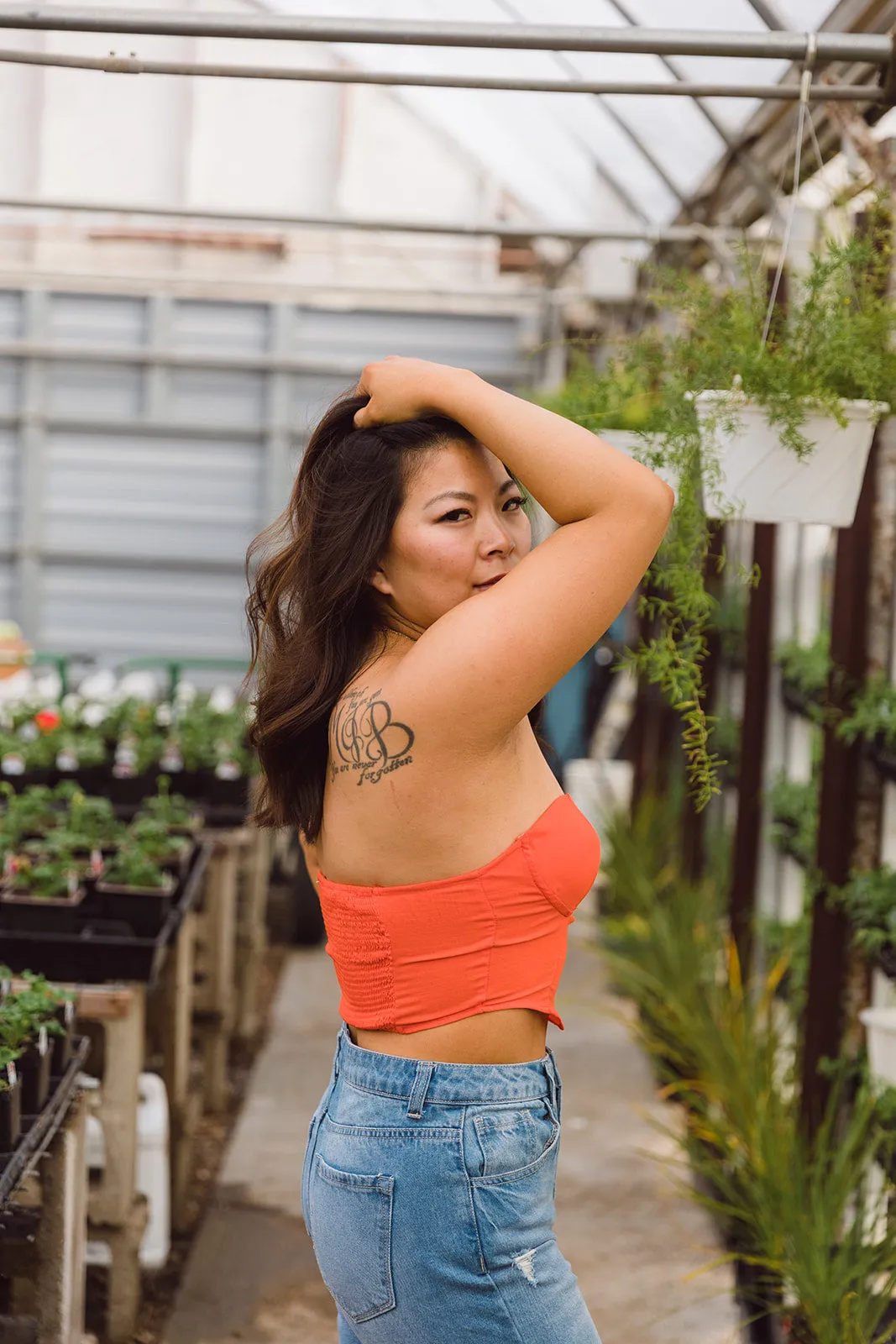 Keely Strapless Corset Crop Top