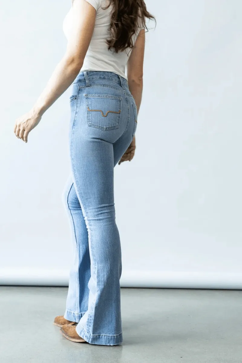 Kimes Jeans Womens Jennifer High-Rise Light Wash