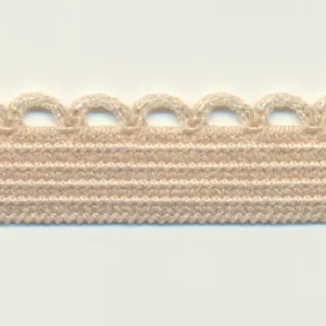 Knit Picot Stretch Tape #12 Sand Beige