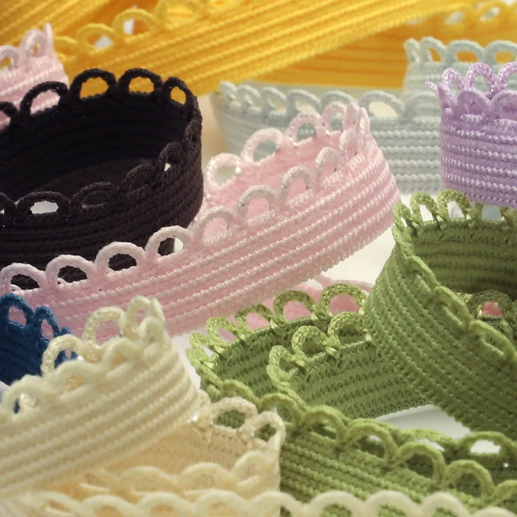 Knit Picot Stretch Tape #53 Rose Red