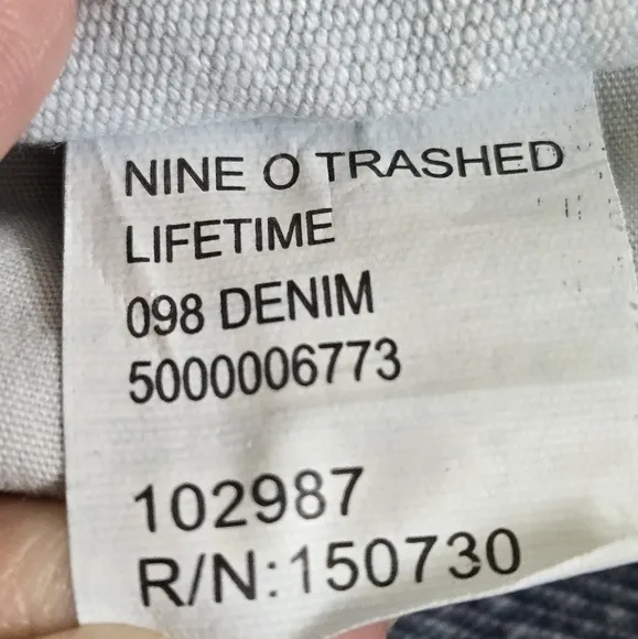 Ksubi Nine O Trashed Lifetime Raw Hem  Slim Fit Jeans Blue Denim size 26