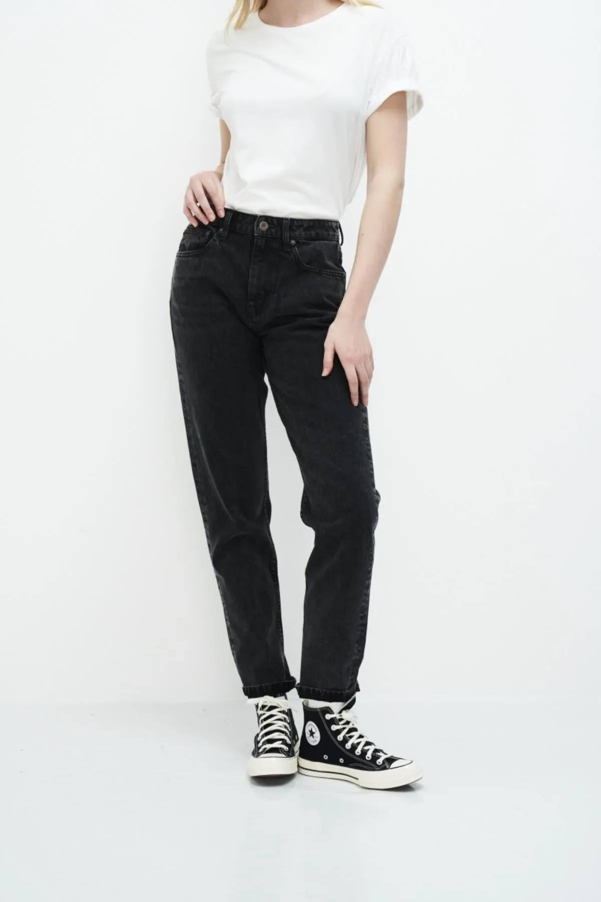 KUYICHI Jeans Nora loose tapered vintage grey