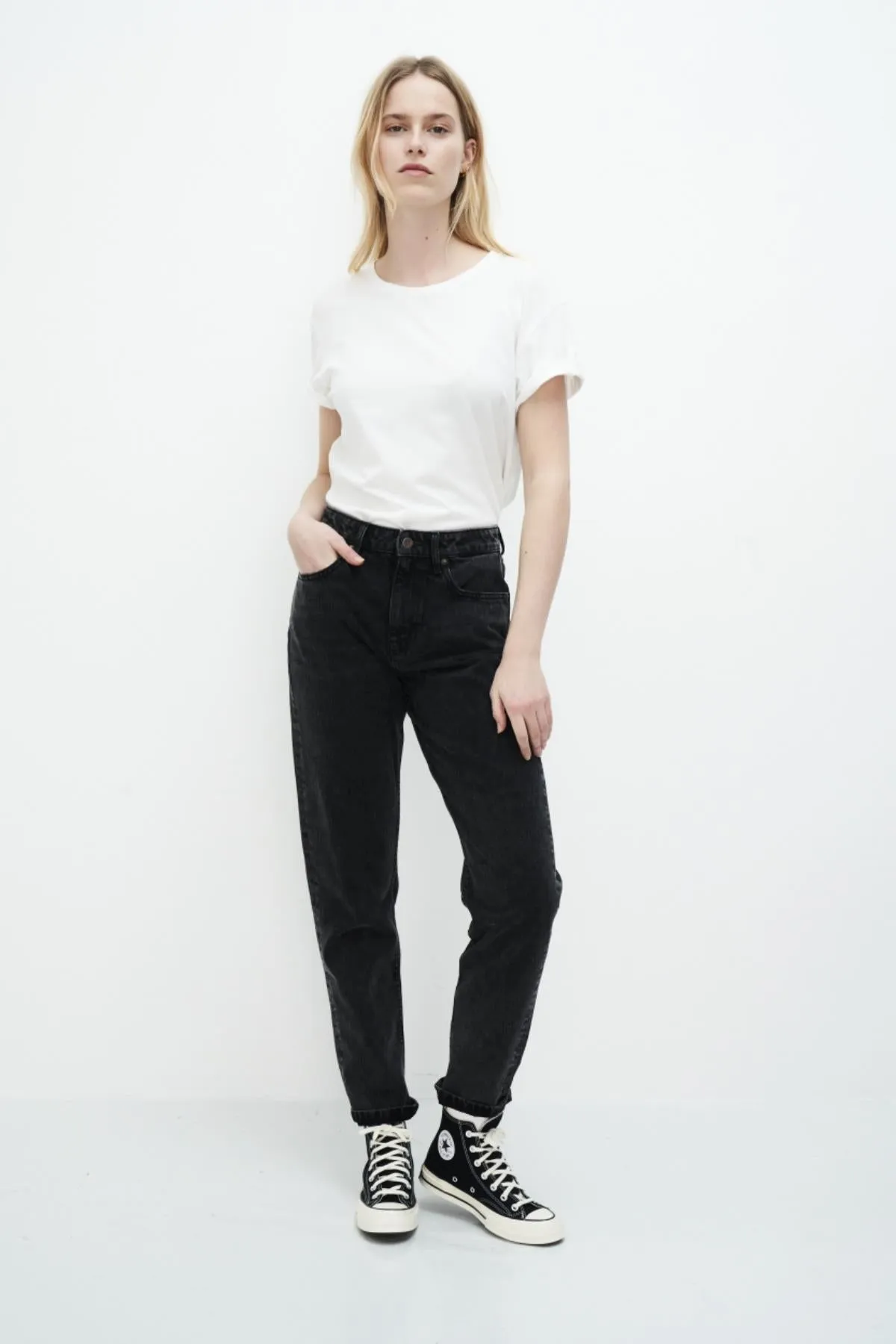 KUYICHI Jeans Nora loose tapered vintage grey