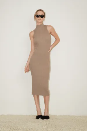 LAUREN MOCK NECK FITTED DRESS