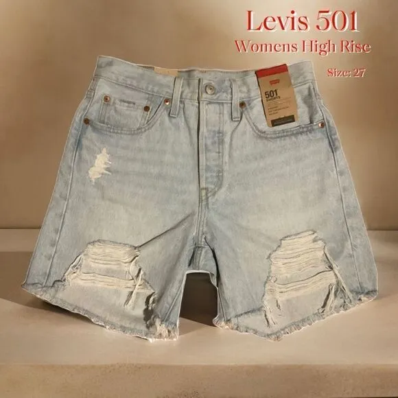 Levi’s 501 Long Style High Rise Women’s  Shorts