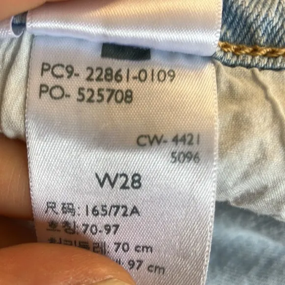 Levi’s Wedgie jeans icon fit size 28 button fly light wash