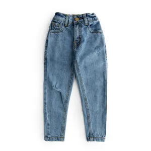 Light Blue Ripped Girls Denim
