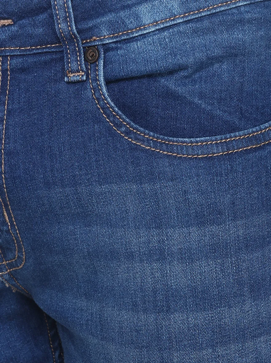 Light Blue Washed Narrow Fit Jeans | Greenfibre